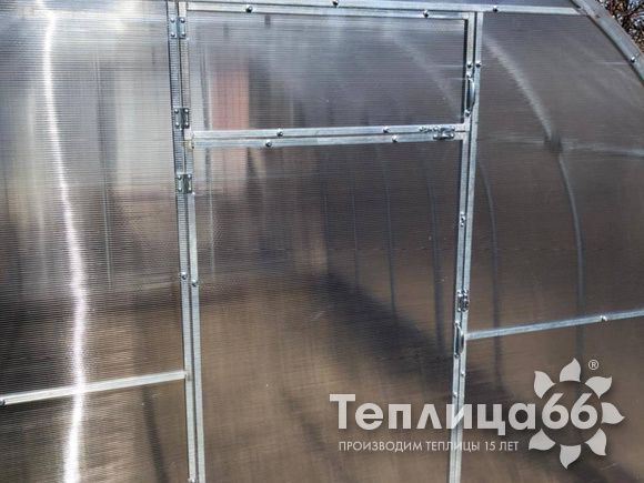 Теплица Рада Астра Стандарт, оцинкованный профиль 20х20, покрытие из поликарбоната, шириной 3 метра (шаг 0,65 м)